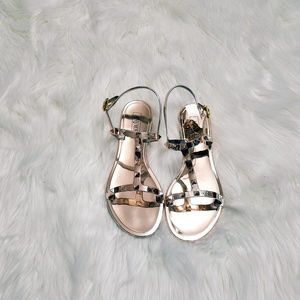Rose Gold Studded Jelly Sandals